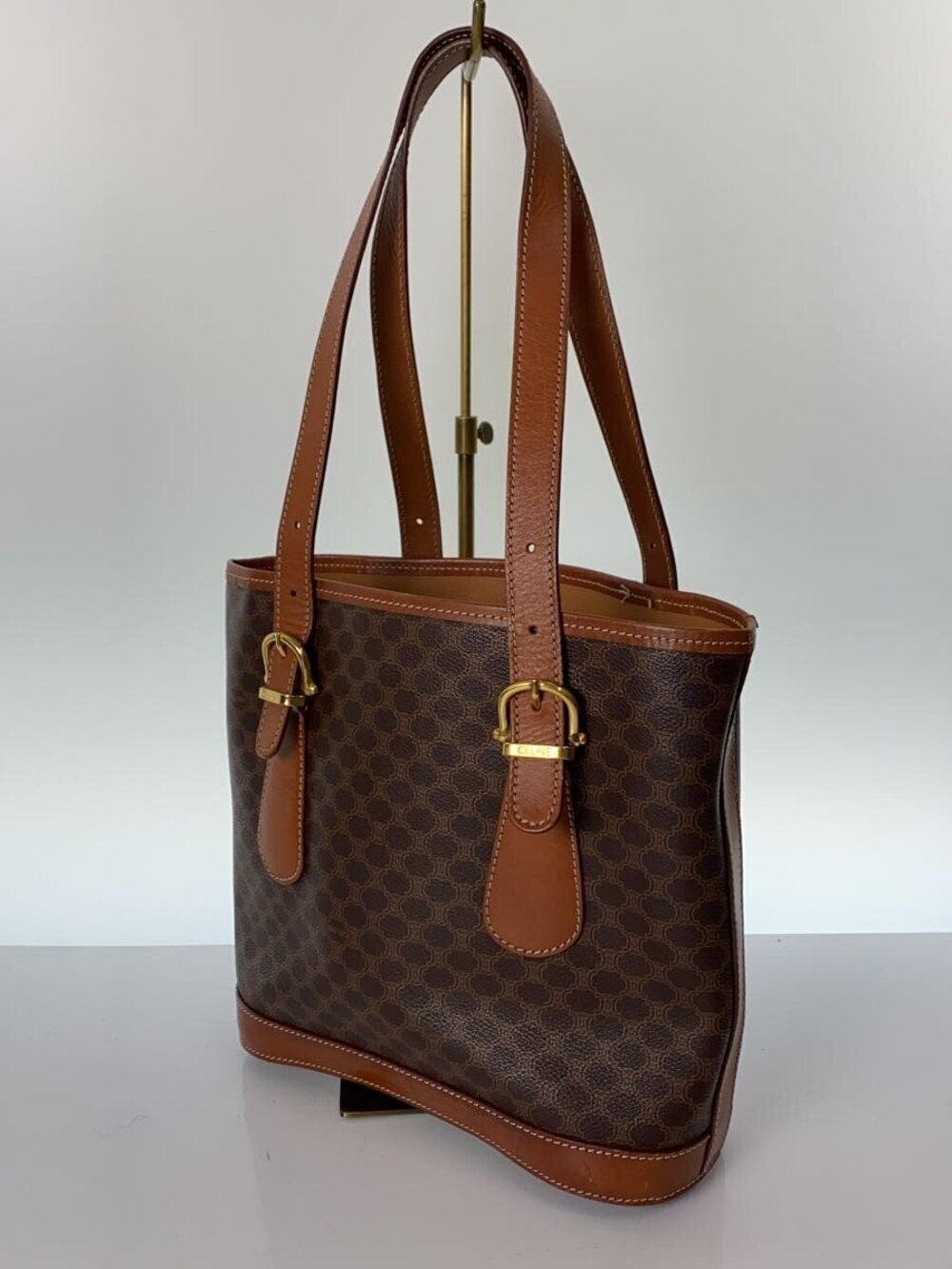 Celine Macadam Brown All over Bag Tote Brown